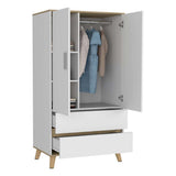 Closet Megan Blanco 80 cm con Dos Puertas y Dos Cajones - Closets | Bylmo