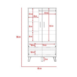 Closet Megan Blanco 80 cm con Dos Puertas y Dos Cajones - Closets | Bylmo