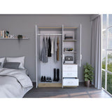 Closet Norvik Blanco 116 cm con Tres Puertas y Tres Cajones - Closets | Bylmo