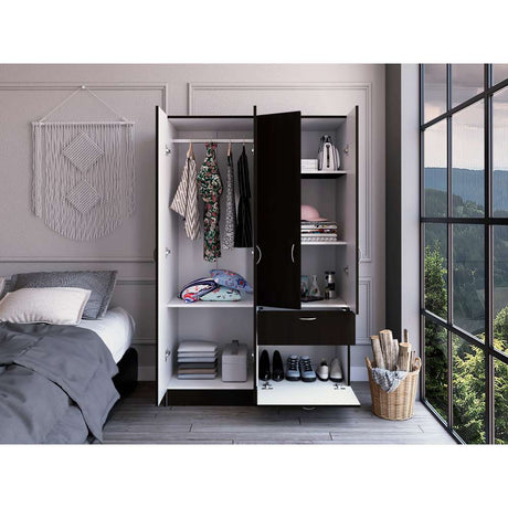 Closet Vaupes Wengue 108.9x170.8cm con 2 Cajones con 2 Entrepaños - Closets | Bylmo