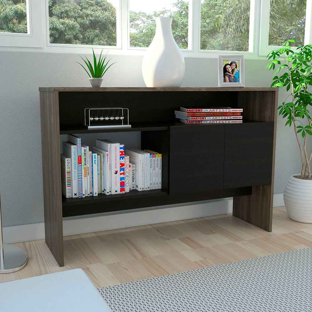 Arrimo Bellagio Siena y Wengue 120x80.7cm sin Cajones y con Tres Compartimientos - Bifes | Bylmo