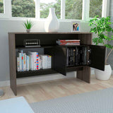 Arrimo Bellagio Siena y Wengue 120x80.7cm sin Cajones y con Tres Compartimientos - Bifes | Bylmo