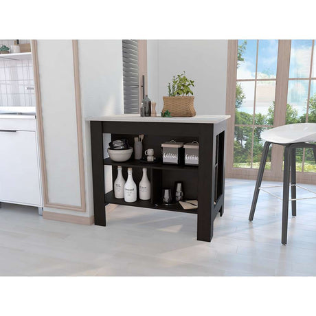 Mueble Cala Wengue 103x90cm con Dos Entrepaños y Tres Compartimientos - Muebles Organizadores | Bylmo