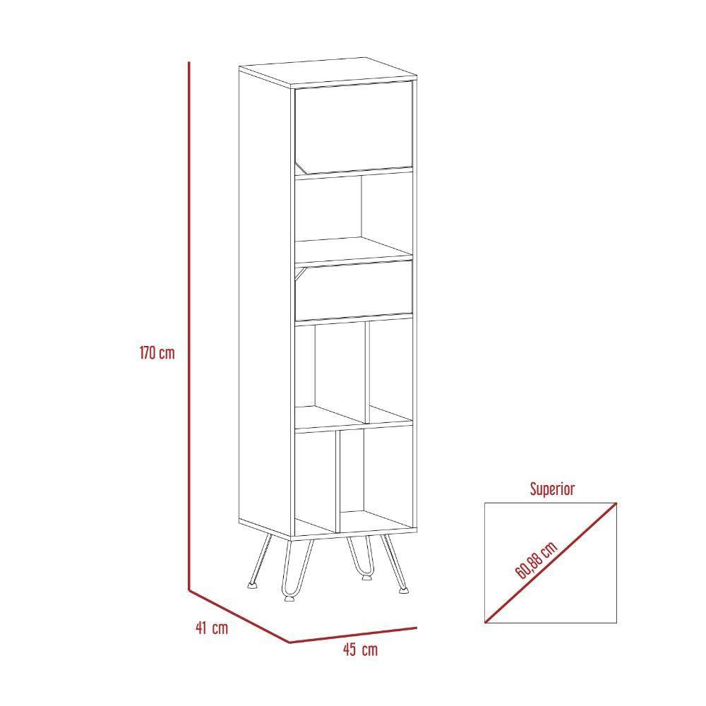 Biblioteca Palermo Gales 45 cm con Puertas y Entrepaños - Bibliotecas | Bylmo