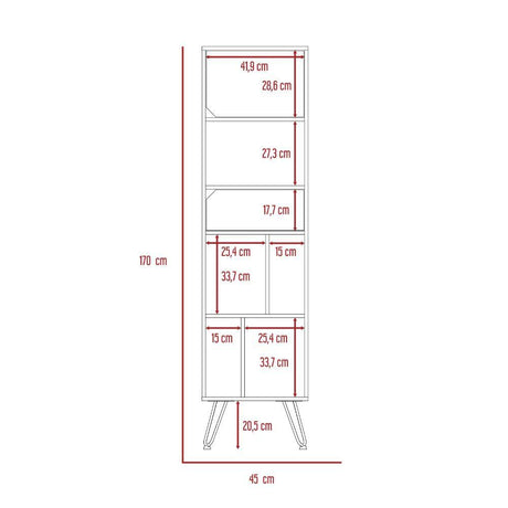 Biblioteca Palermo Gales 45 cm con Puertas y Entrepaños - Bibliotecas | Bylmo