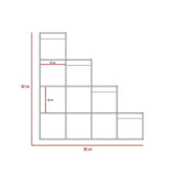 Biblioteca Escalera Beijing Amaretto 162 cm con Entrepaños - Bibliotecas | Bylmo