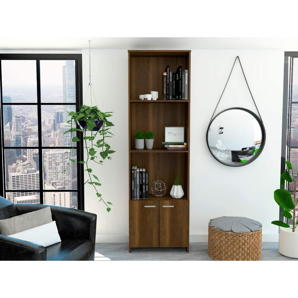Biblioteca Lisa Caramelo 63 cm con Entrepaños y Puertas - Bibliotecas | Bylmo