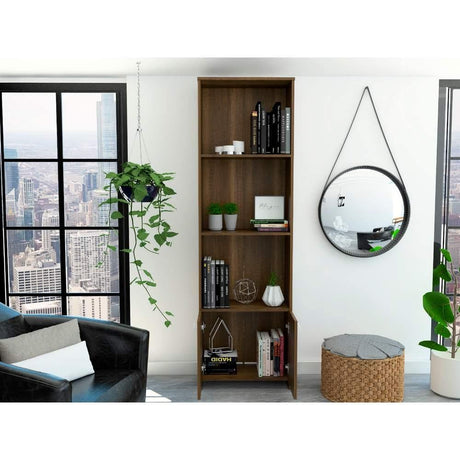 Biblioteca Lisa Caramelo 63 cm con Entrepaños y Puertas - Bibliotecas | Bylmo