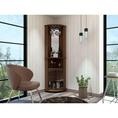 Bar Chicago Gales 45 cm con Espejo y Puertas de Vidrio - Bares | Bylmo