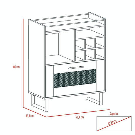 Bar Bulgaria Habano 78 cm con Una Puerta - Bares | Bylmo