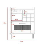 Bar Bulgaria Habano 78 cm con Una Puerta - Bares | Bylmo