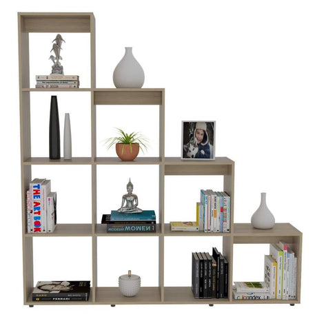 Biblioteca Escalera Praga Rovere 162x167cm con Diez Compartimientos - Bibliotecas | Bylmo