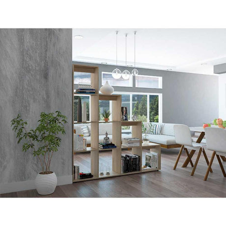 Biblioteca Escalera Praga Rovere 162x167cm con Diez Compartimientos - Bibliotecas | Bylmo