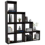 Biblioteca Escalera Beijing Wengue 155x169cm con Diez Compartimientos - Bibliotecas | Bylmo