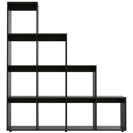 Biblioteca Escalera Beijing Wengue 155x169cm con Diez Compartimientos - Bibliotecas | Bylmo