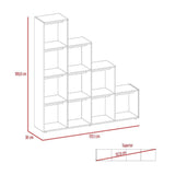 Biblioteca Escalera Beijing Wengue 155x169cm con Diez Compartimientos - Bibliotecas | Bylmo