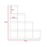 Biblioteca Escalera Beijing Wengue 155x169cm con Diez Compartimientos - Bibliotecas | Bylmo