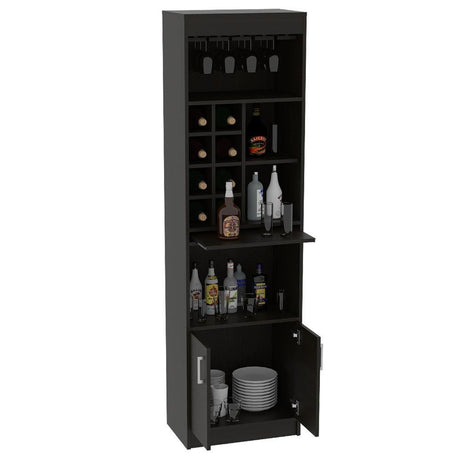 Bar Syrah Wengue 51x180cm con Un Cajón y sin Portabotellas - Bares | Bylmo