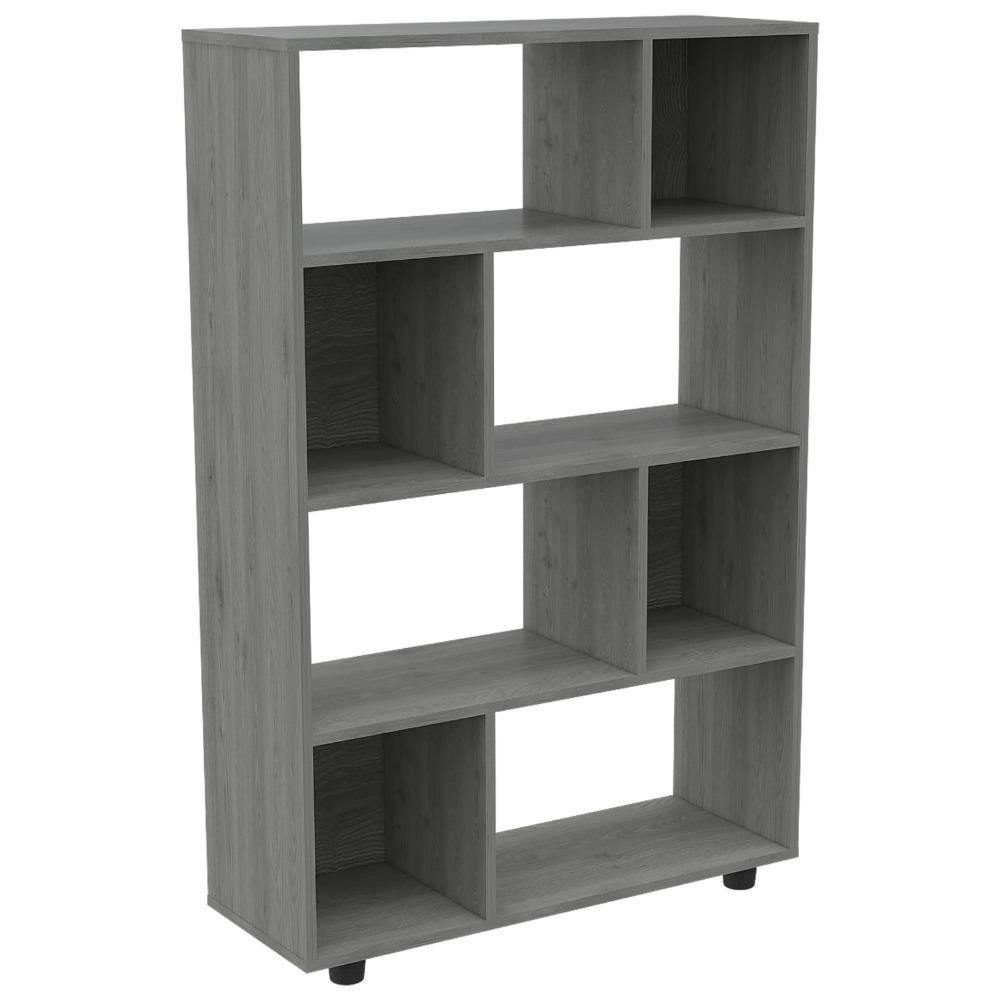 Biblioteca Ofice Ceniza 80x122cm con Ocho Compartimientos - Bibliotecas | Bylmo