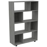 Biblioteca Ofice Ceniza 80x122cm con Ocho Compartimientos - Bibliotecas | Bylmo
