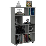 Biblioteca Ofice Ceniza 80x122cm con Ocho Compartimientos - Bibliotecas | Bylmo