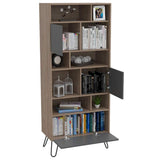 Biblioteca Vassel Miel y Plomo 72.3x171.2cm con Ocho Compartimientos y con Tres Cajones - Bibliotecas | Bylmo