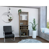 Bar Vassel Miel y Plomo 59x180cm con Tres Compartimientos y con Diez Portabotellas - Bares | Bylmo