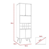 Bar Vassel Miel y Plomo 59x180cm con Tres Compartimientos y con Diez Portabotellas - Bares | Bylmo