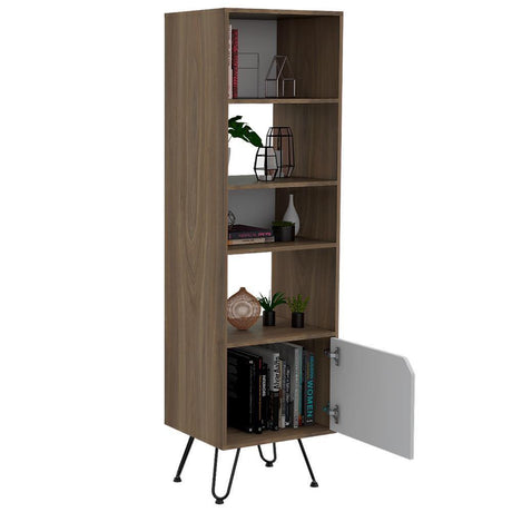 Biblioteca Stamford Cafe Expreso 48 cm con Puerta y Entrepaños - Bibliotecas | Bylmo