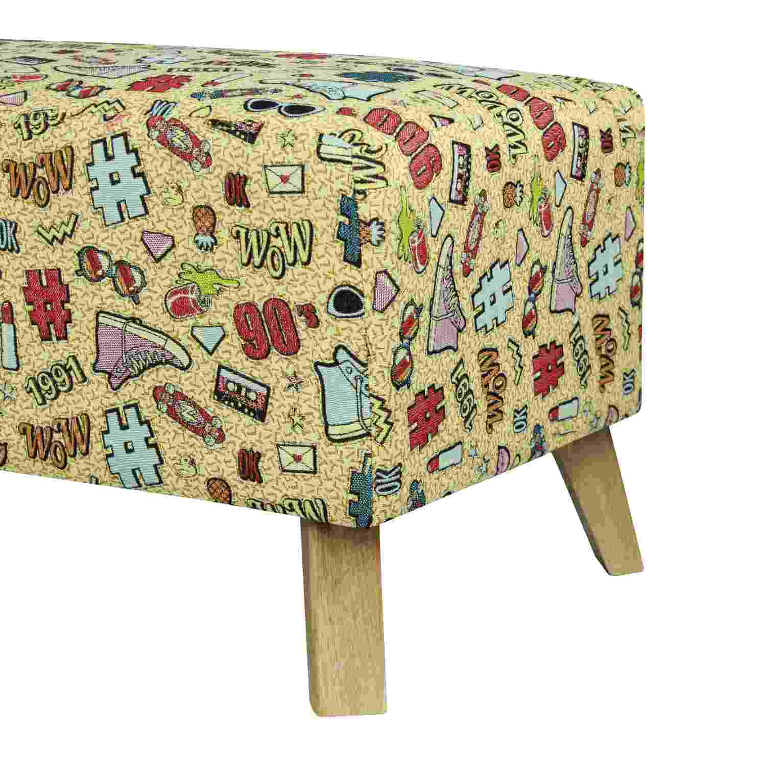 Banqueta Amalia Converse Multicolor 80 cm con Patas de Madera - Sofas y Poltronas | Bylmo