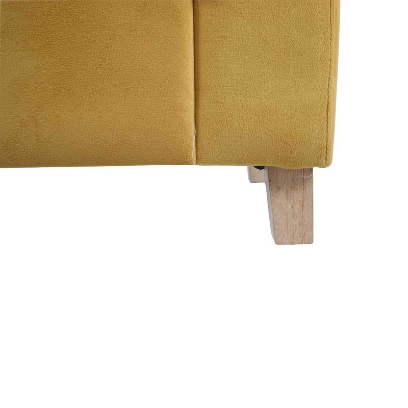 Banqueta Valentina Amarillo 102 cm con Baúl