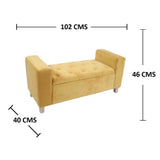 Banqueta Valentina Amarillo 102 cm con Baúl - Sofas | Bylmo