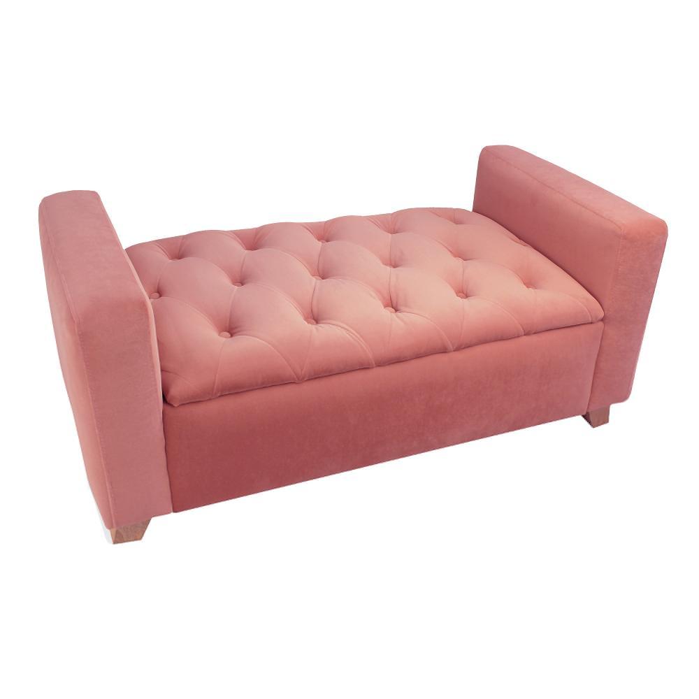 Banqueta Valentina Rosado 102 cm con Baúl - Sofas | Bylmo