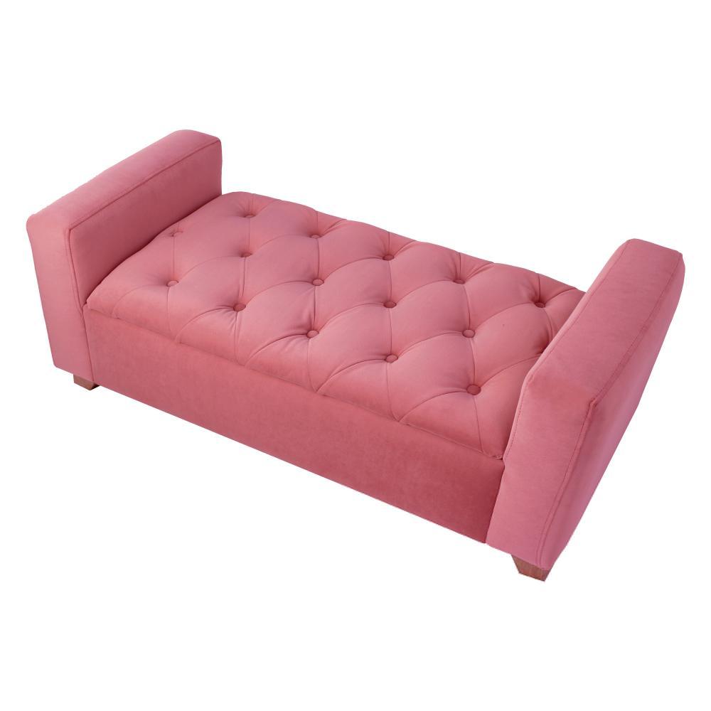 Banqueta Valentina Rosado 102 cm con Baúl - Sofas | Bylmo