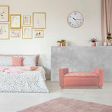 Banqueta Valentina Rosado 102 cm con Baúl - Sofas | Bylmo