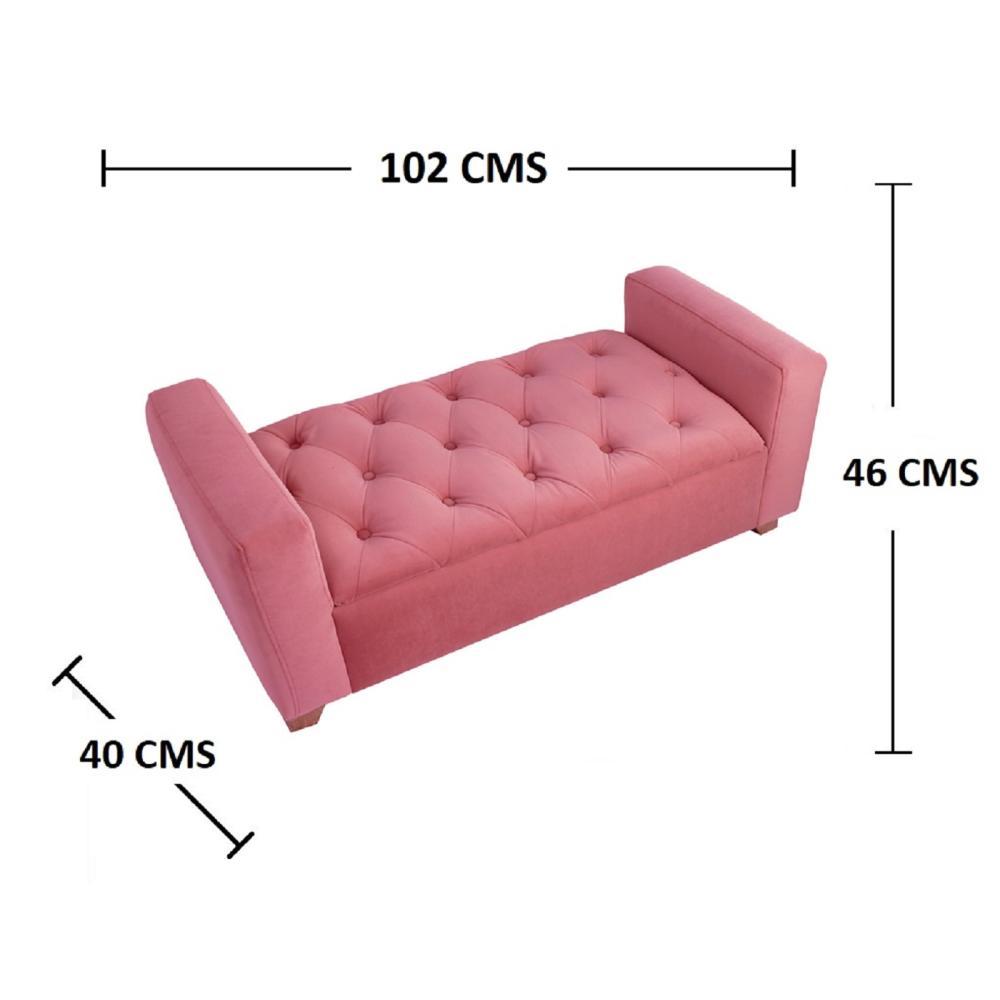 Banqueta Valentina Rosado 102 cm con Baúl - Sofas | Bylmo
