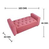 Banqueta Valentina Rosado 102 cm con Baúl - Sofas | Bylmo