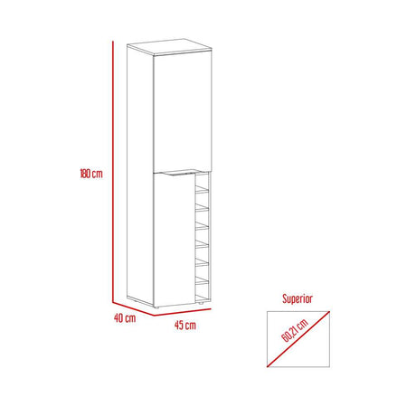 Bar Obregon Wengue 45 cm con Dos Puertas - Bares | Bylmo