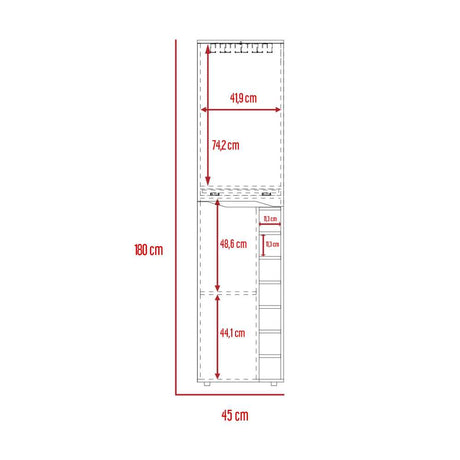 Bar Obregon Wengue 45 cm con Dos Puertas - Bares | Bylmo