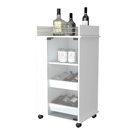 Bar Baltimore Blanco 55x99cm sin Cajones y sin Portabotellas - Bares | Bylmo