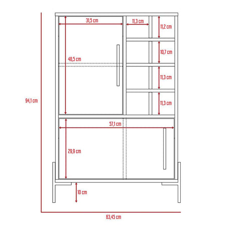 Bar Karev Duna 63 cm con Dos Puertas - Bares | Bylmo