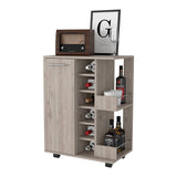 Bar Tuhome Ceniza 60x82.1cm con Un Cajón y con Seis Portabotellas - Bares | Bylmo