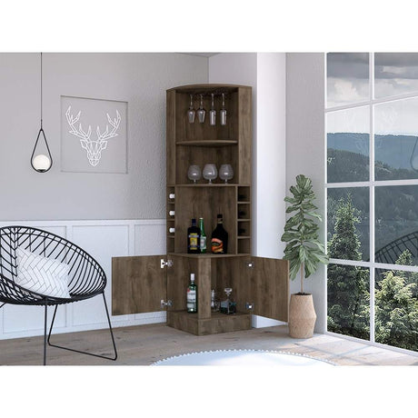 Bar Esquinero Andorra Bellota 47 cm con Almacenamiento - Bares | Bylmo