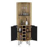 Bar Esquinero Esquinero Audra Duna 45x180cm con Dos Cajones y con Cinco Portabotellas - Bares | Bylmo