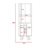 Bar Esquinero Esquinero Audra Duna 45x180cm con Dos Cajones y con Cinco Portabotellas - Bares | Bylmo