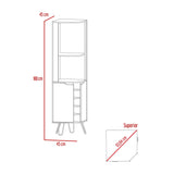 Bar Esquinero Esquinero Audra Duna 45x180cm con Dos Cajones y con Cinco Portabotellas - Bares | Bylmo