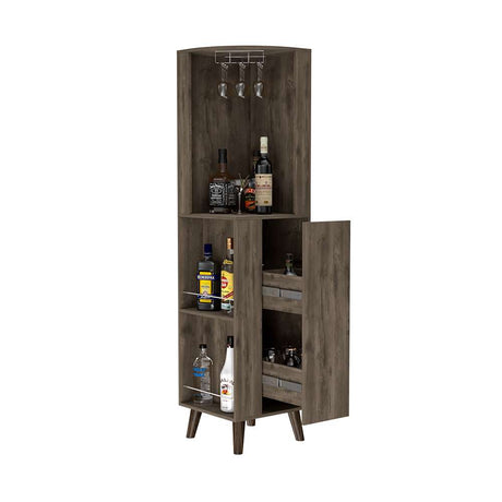 Bar Esquinero Cincinatti Bellota 45 cm con Cajón Lateral - Bares | Bylmo