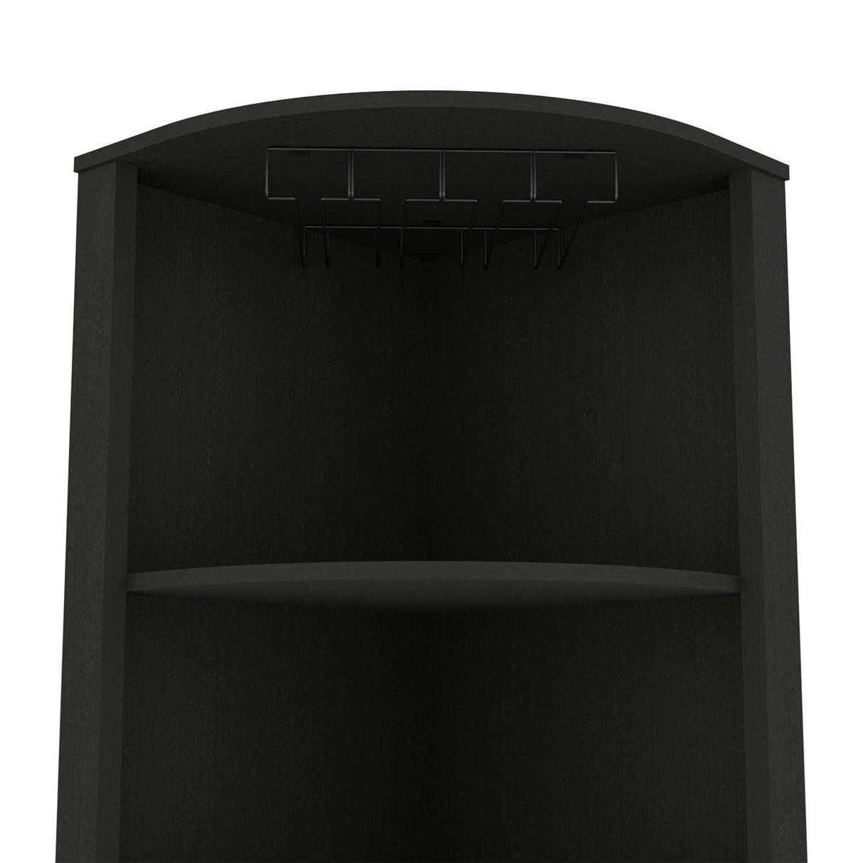 Bar Esquinero Essential Wengue 181 cm con Colgadero de Copas y Almacenamiento - Bares | Bylmo