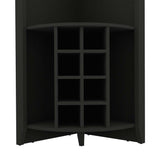 Bar Esquinero Essential Wengue 181 cm con Colgadero de Copas y Almacenamiento - Bares | Bylmo