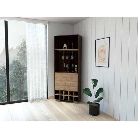 Bar Fraktal Habano y Miel 68 cm con Dos Puertas - Bares | Bylmo